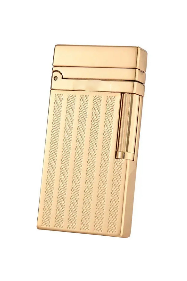 TR7605,Vindiesel Soft Flame Gold Çizgili Çakmak