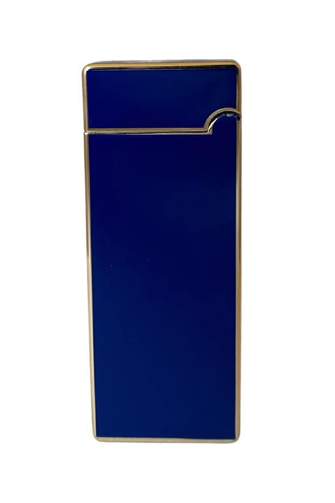 TR6688,Vindiesel Mavi-Gold Slim Soft Flame Çakmak