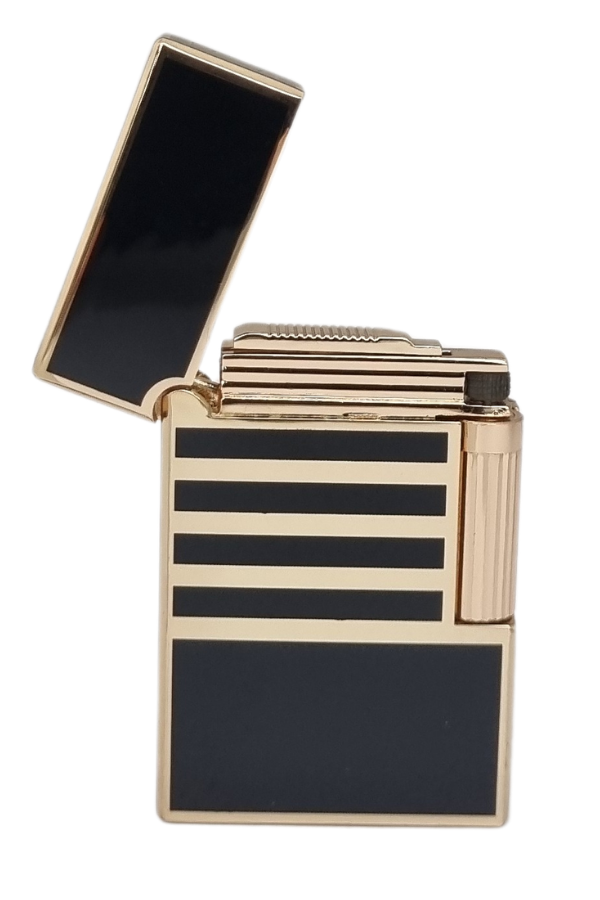 TR7685,Vindiesel Soft Flame Siyah-Gold Desenli Çakmak
