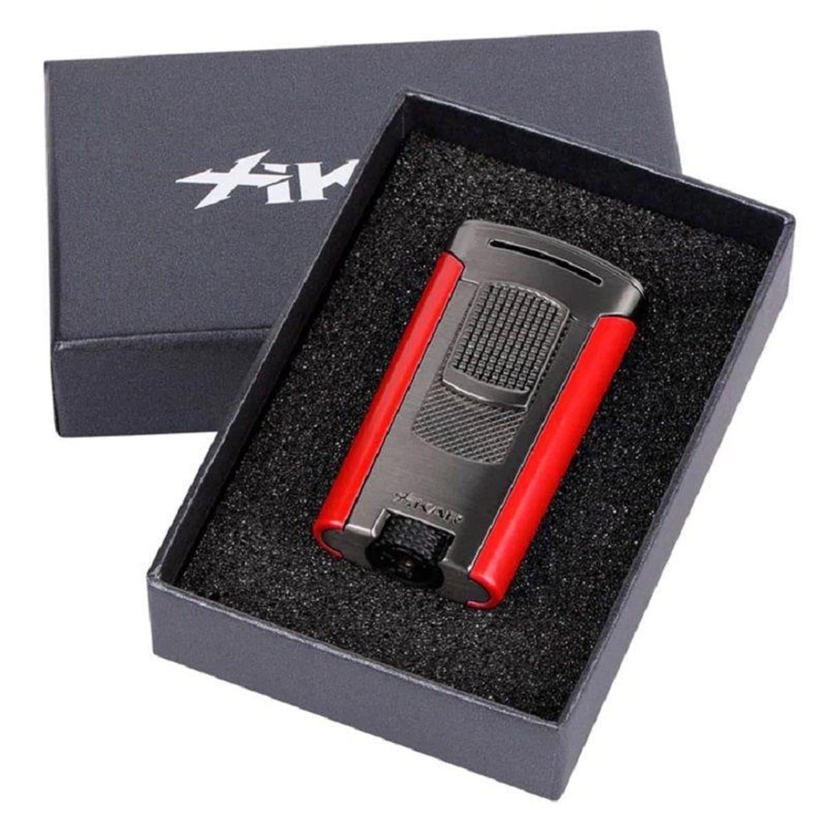 TR5171,Xıkar Astral Sıngle Gunmetal Kırmızı Çakmak