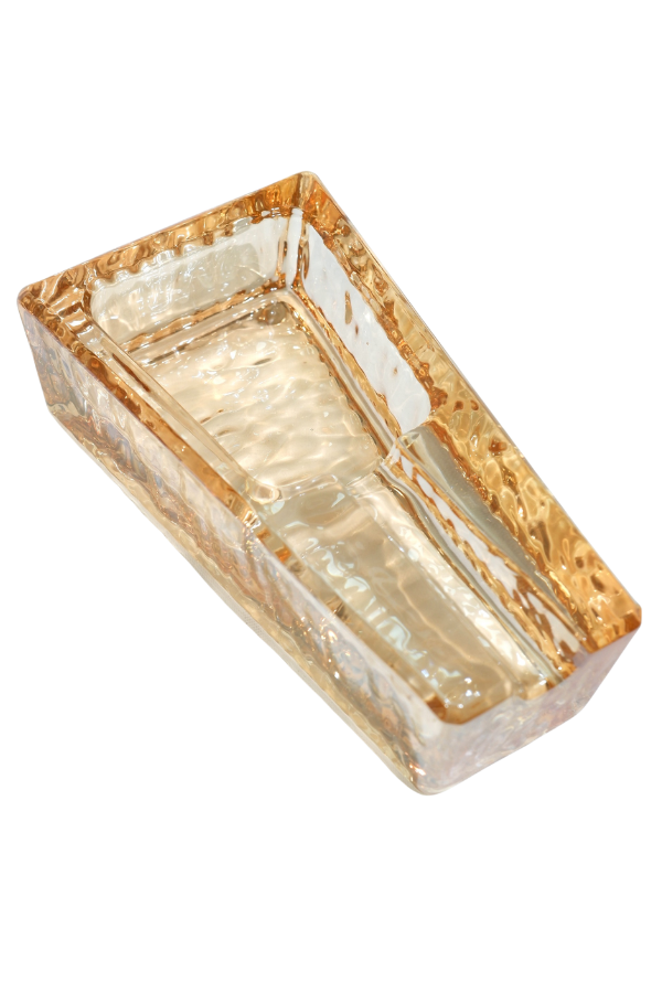 TR9754,PremiumQuality Gold Şeffaf Kristal Tekli Puro Küllüğü