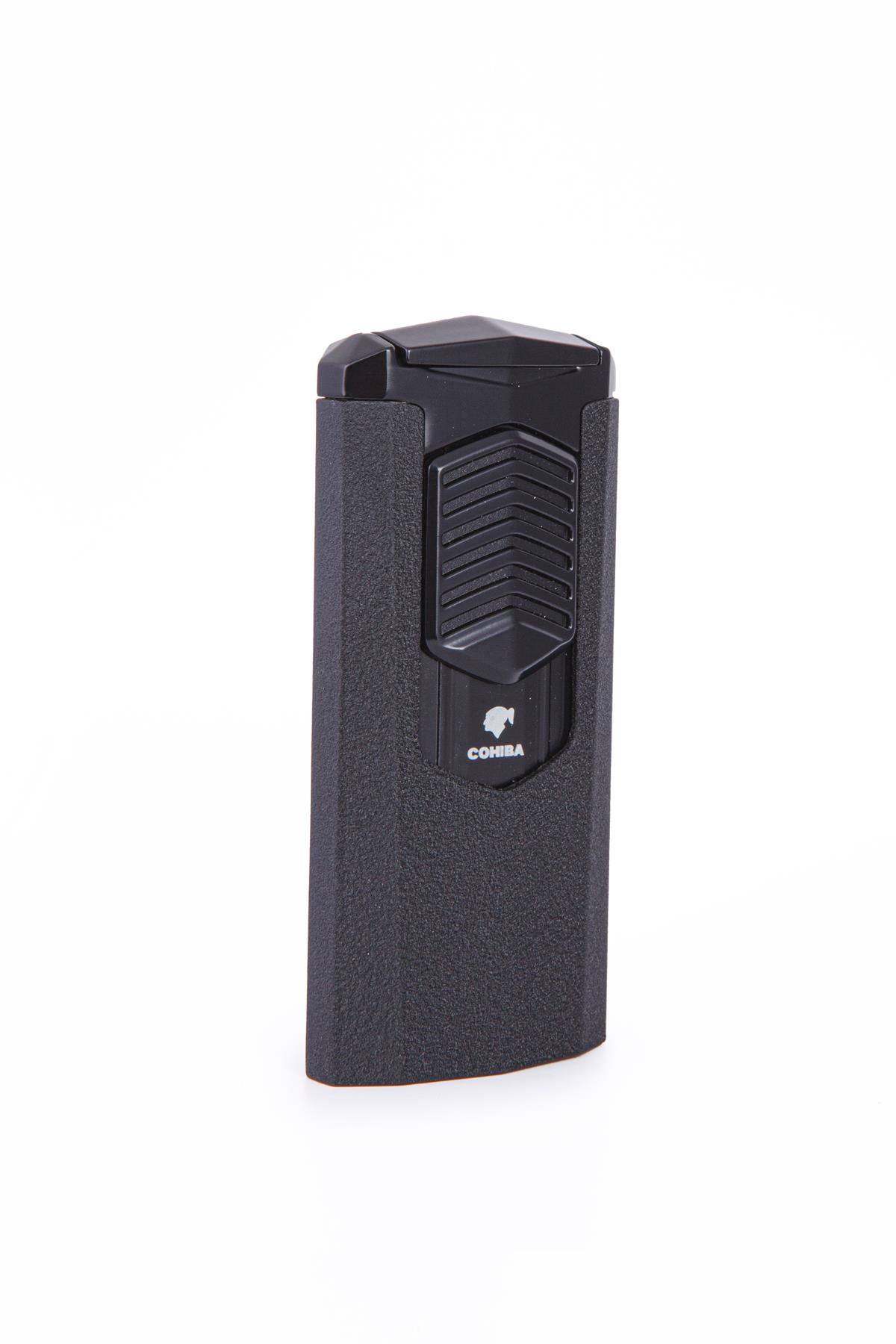 TR7944,Cohiba 3 Torch Pürmüz Mat Siyah Metal Puro Çakmağı