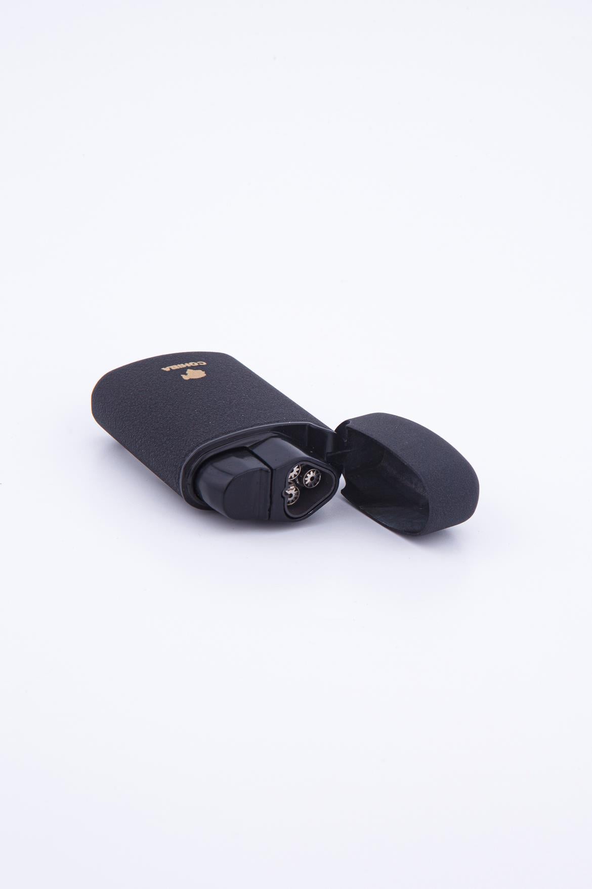 TR7337,Cohiba 3 Torch Pürmüz Parlak Siyah Metal Puro Çakmağı