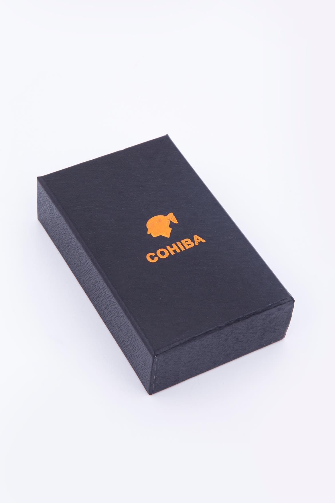 TR7337,Cohiba 3 Torch Pürmüz Parlak Siyah Metal Puro Çakmağı