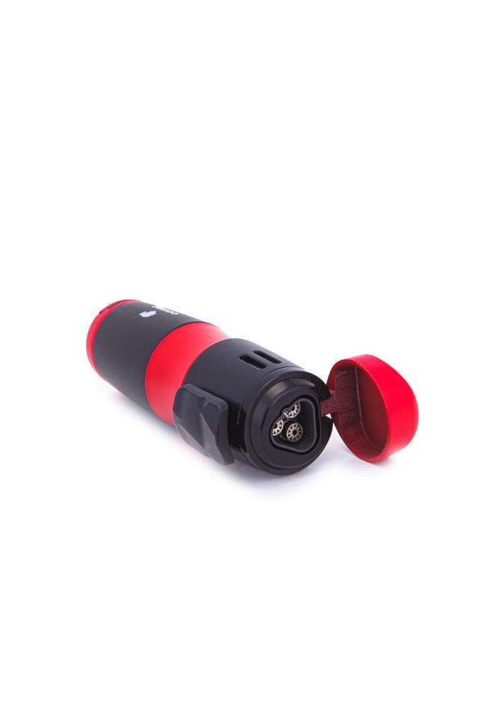 TR7201,Cohiba 3 Torch Pürmüz Kırmızı-Siyah Metal Puro Çakmağı