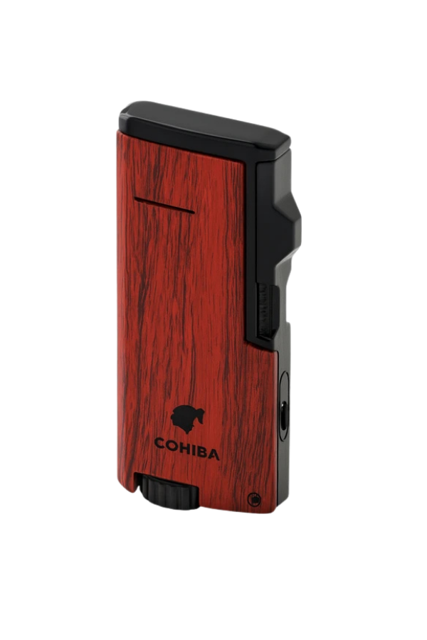 TR8978,Cohiba 3 Torch Pürmüz Ahşap Desenli Puro Çakmağı