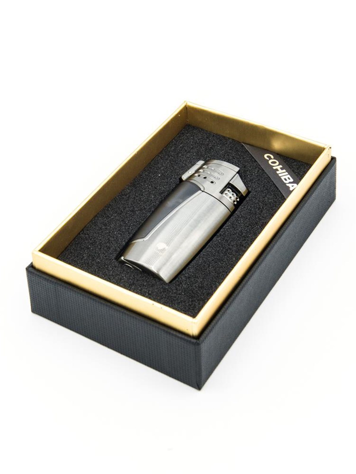 TR1366,Cohiba 3 Torch Gümüş Puro Çakmağı