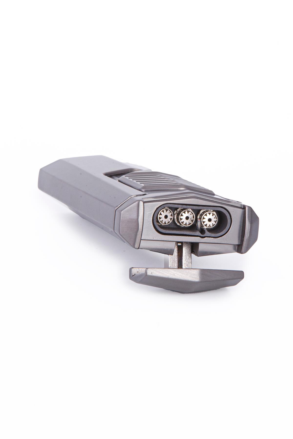 TR7946,Cohiba 3 Torch Pürmüz Gunmetal Metal Puro Çakmağı