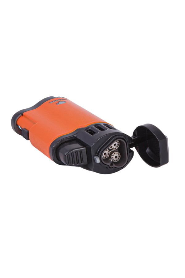 TR7894,Cohiba 3 Torch Pürmüz Turuncu Siyah Metal Puro Çakmağı