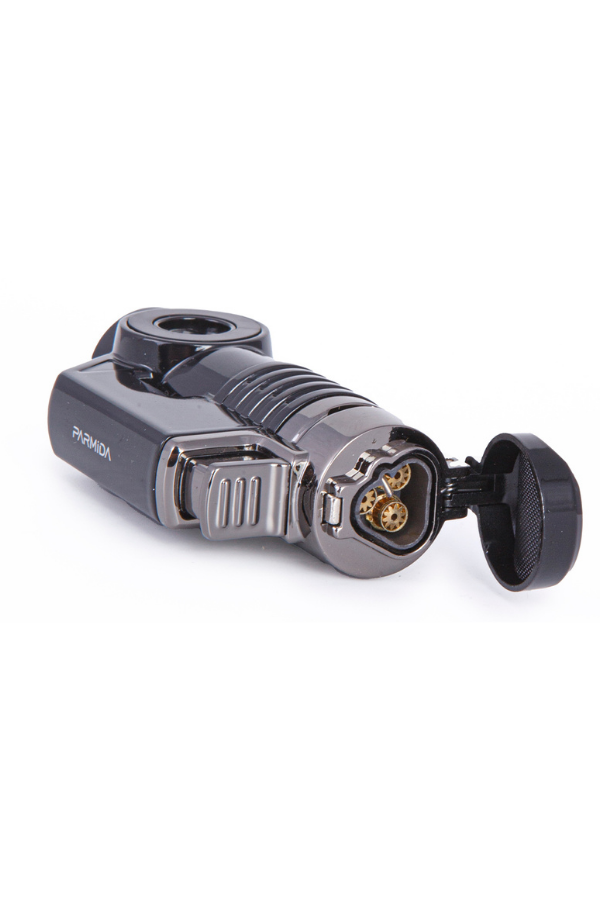 TR7906,Cohiba 3 Torch Pürmüz Siyah-Gunmetal Metal Puro Çakmağı