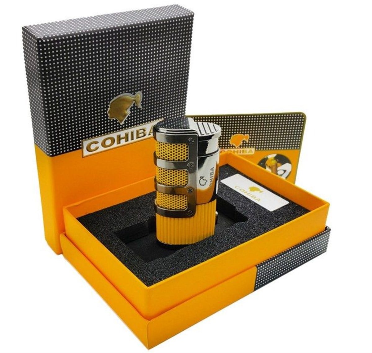TR627,Cohiba 3 Torch Sarı Puro Çakmağı