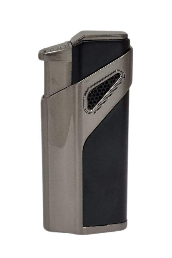 TR7619,Cohiba 3 Torch Pürmüz Siyah-Gümüş Puro Çakmağı