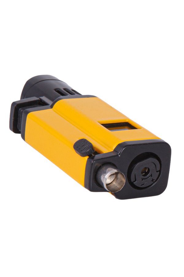 TR7911,Cohiba 3 Torch Pürmüz Sarı-Siyah Metal Puro Çakmağı