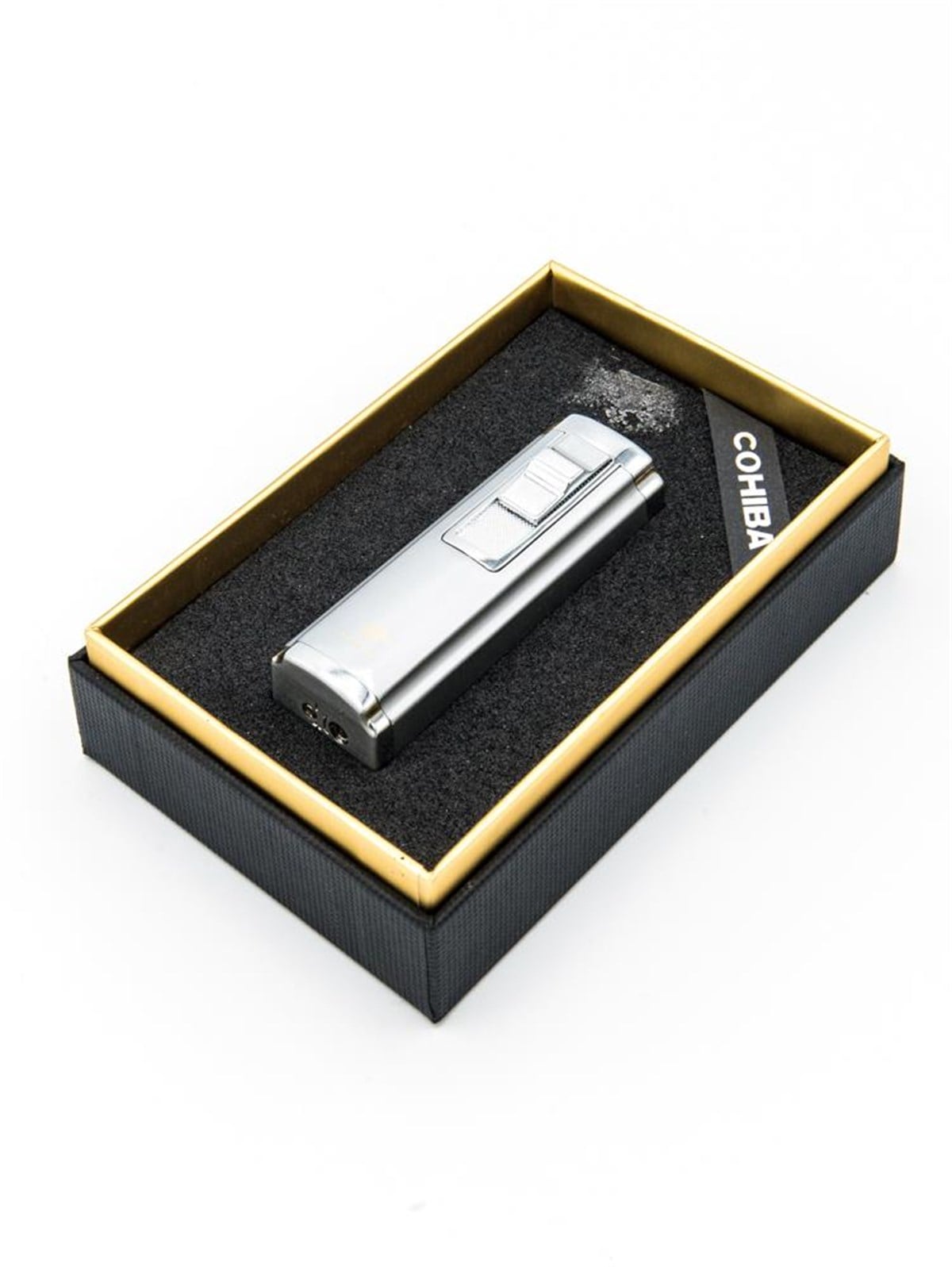 TR1371,Cohiba 3 Torch Gümüş Puro Çakmağı