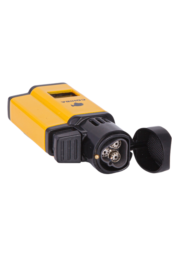 TR7911,Cohiba 3 Torch Pürmüz Sarı-Siyah Metal Puro Çakmağı