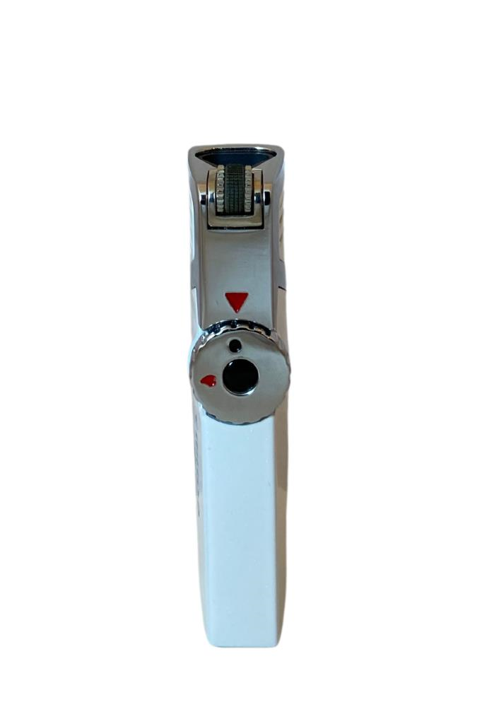 TR6672,Cohiba Gümüş-Beyaz Dahili Delicili 3 Torch Pürmüz Puro Çakmağı
