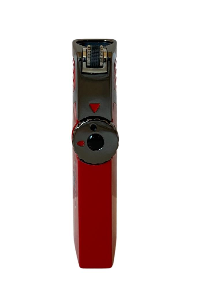 TR6673,Cohiba Gunmetal-Kırmızı Dahili Delicili 3 Torch Pürmüz Puro Çakmağı