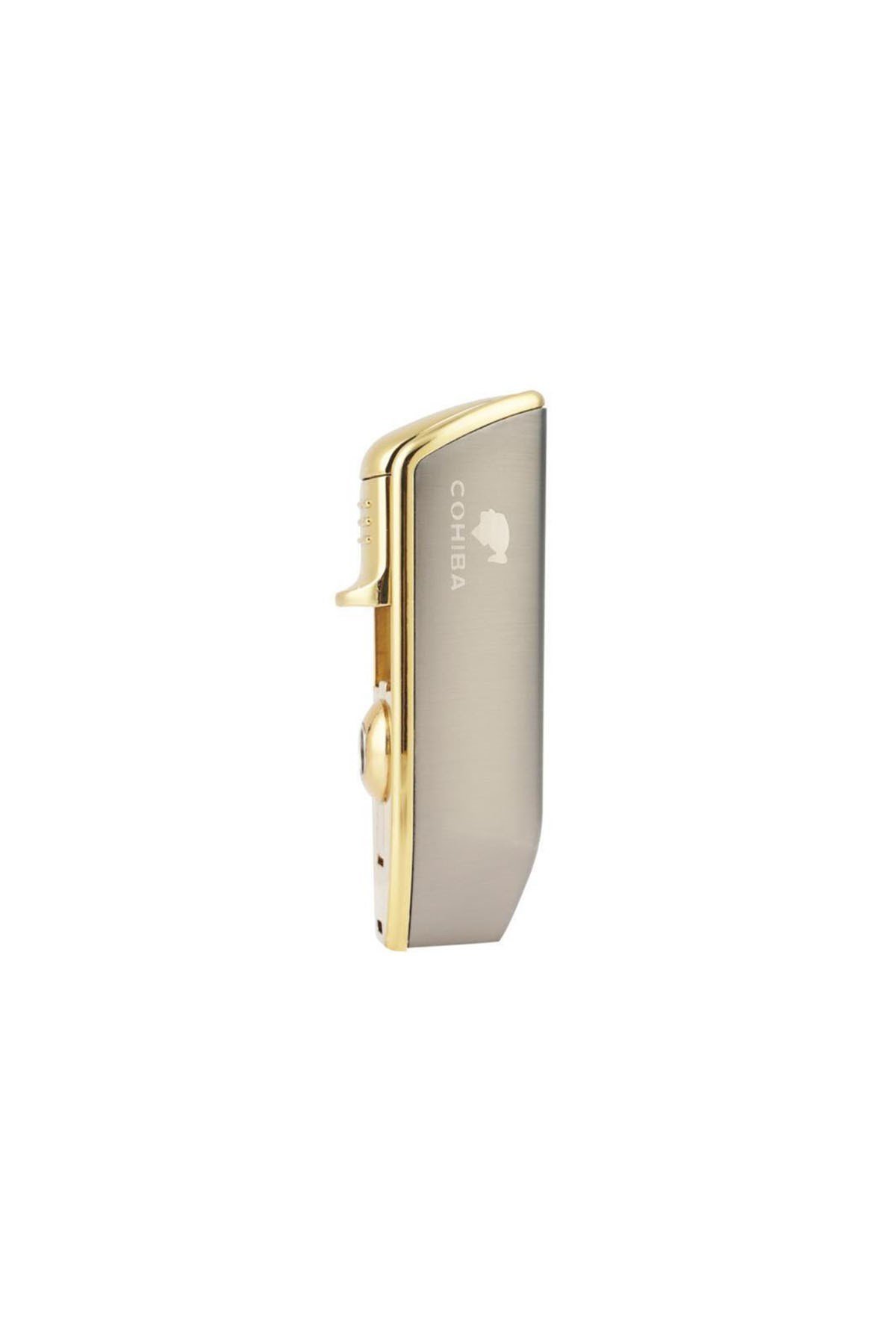 CHBBDG100_4,Cohiba Gunmetal Üç Torch Çakmak ve Bodega Premium Gazli ve Pürmüzlü Çakmaklar İçin Bütan Gaz 100ml Seti