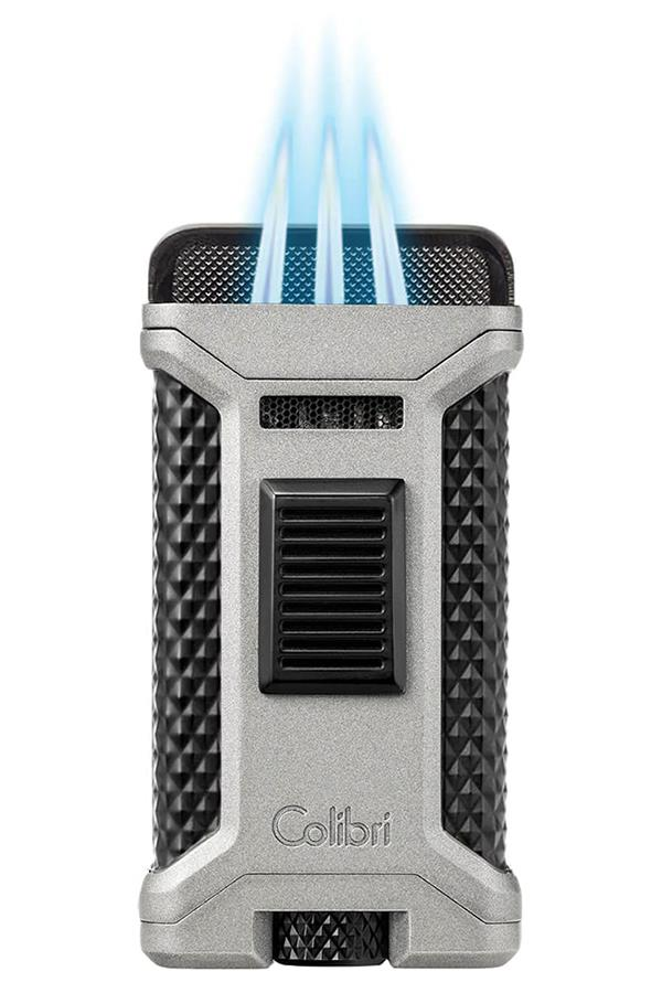 TR6770,Colibri Ascari 3 Torch Pürmüz Gümüş Puro Çakmağı