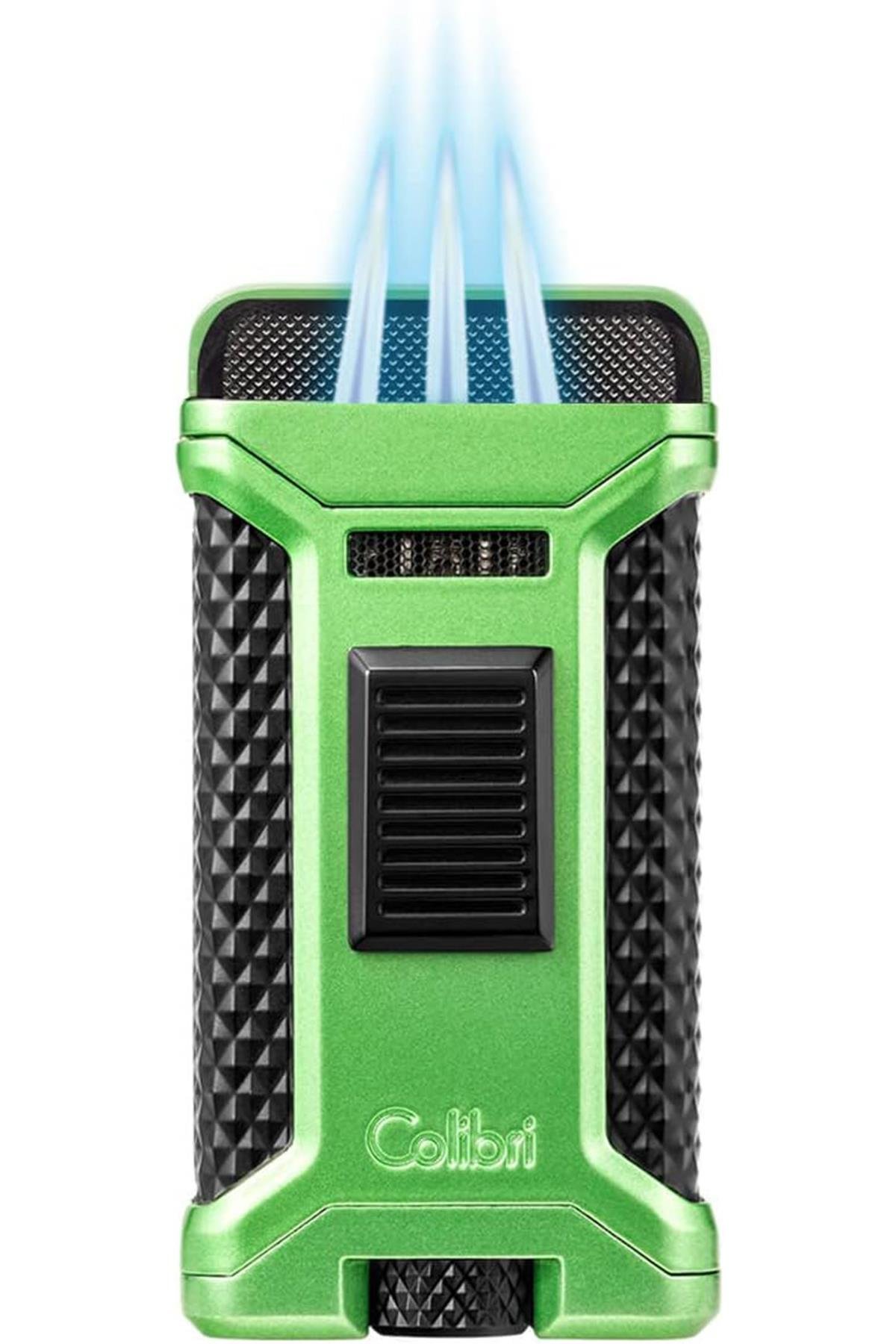 TR6439,Colibri Ascari 3 Torch Pürmüz Yeşil Puro Çakmağı