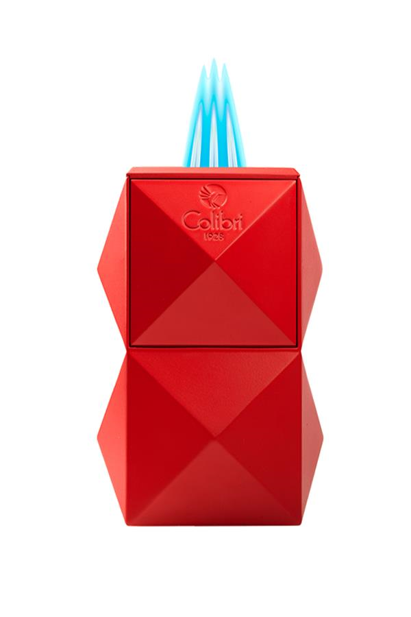 TR6753,Colibri Quasar 3 Torch Pürmüz Kırmızı Masa Tipi Puro Çakmağı