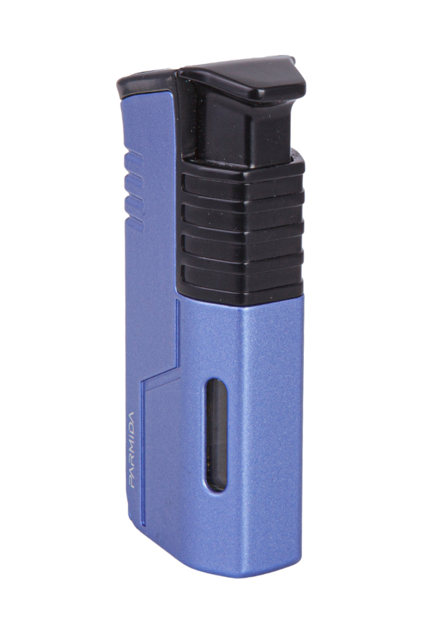 TR7861,Parmida 3 Torch Pürmüz Mor-Siyah Metal Puro Çakmağı