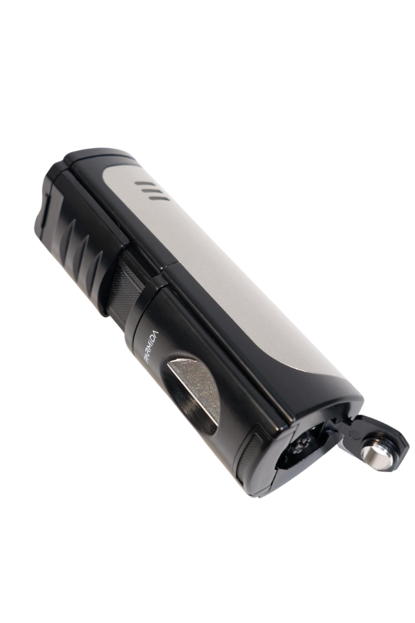 TR9524,Parmida 3 Torch Pürmüz Kesici & Delicili Siyah Gunmetal Metal Puro Çakmağı