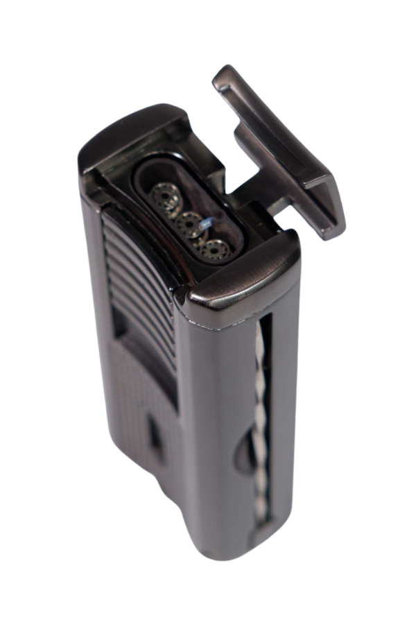 TR9039,Parmida 3 Torch Pürmüz Gunmetal Puro Çakmağı