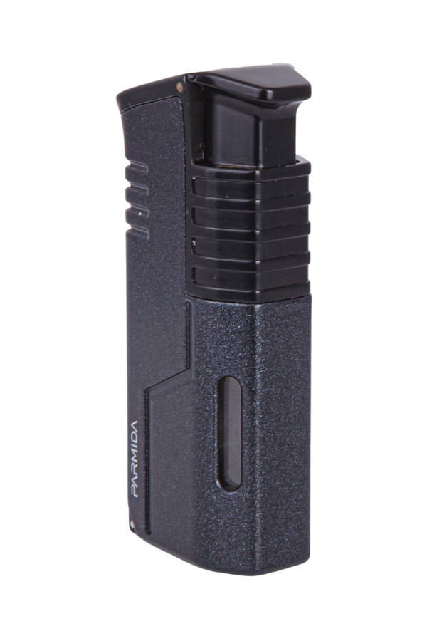 TR7862,Parmida 3 Torch Pürmüz Siyah Metal Puro Çakmağı
