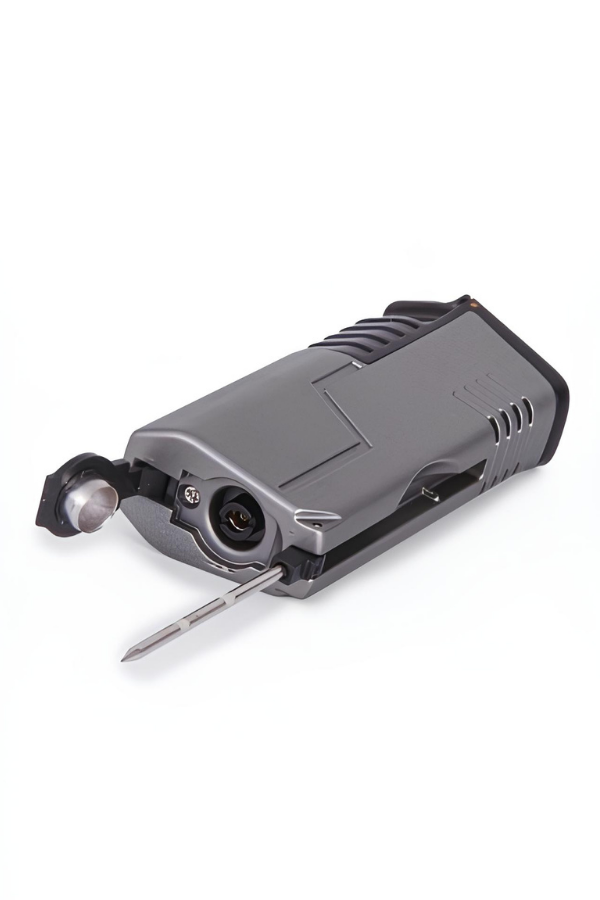 TR8353,Parmida 3 Torch Pürmüz Gunmetal-Siyah Metal Puro Çakmağı