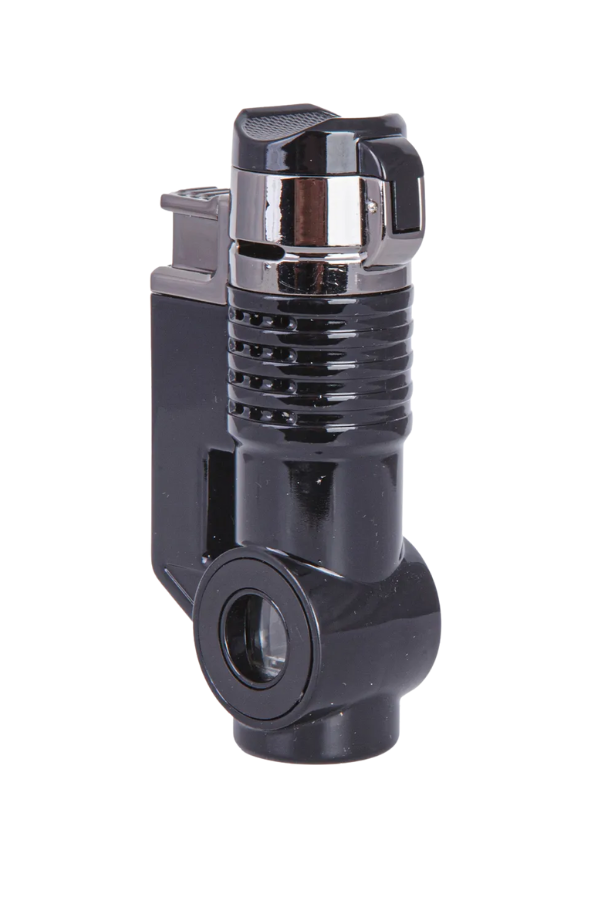 TR9152,Parmida 3 Torch Pürmüz Siyah Puro Çakmağı