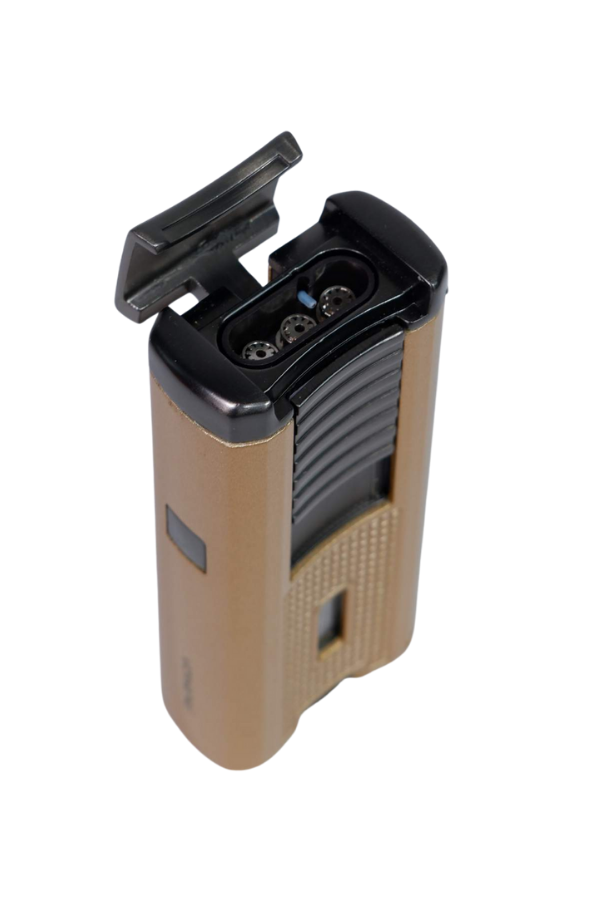 TR9036,Parmida 3 Torch Pürmüz Gold Puro Çakmağı