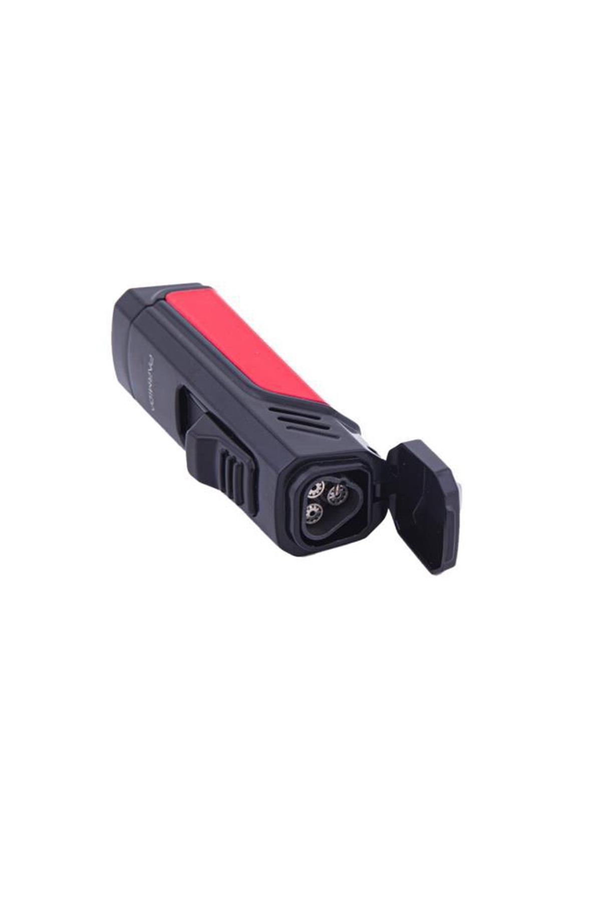 TR5895,Parmida 3 Torch Kırmızı Puro Çakmağı