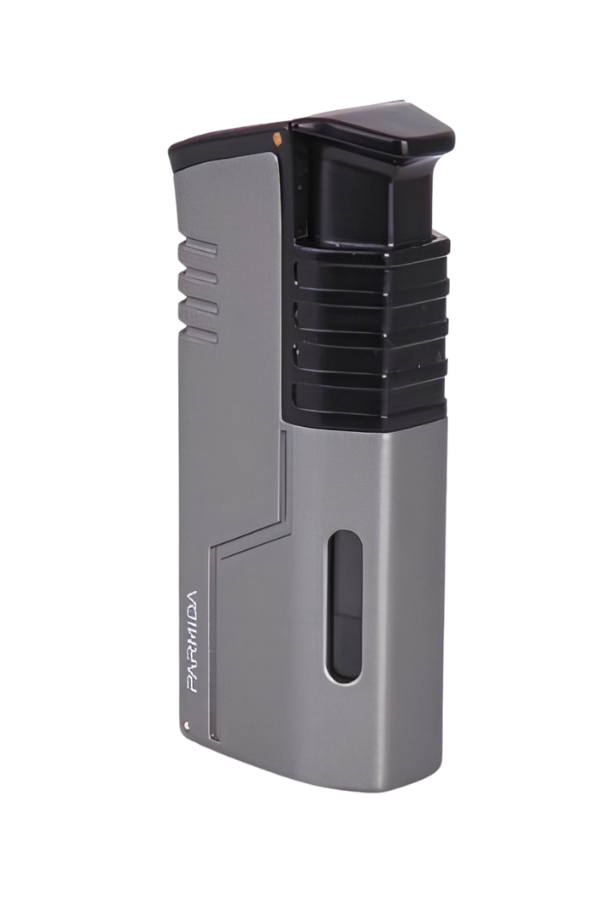 TR8353,Parmida 3 Torch Pürmüz Gunmetal-Siyah Metal Puro Çakmağı