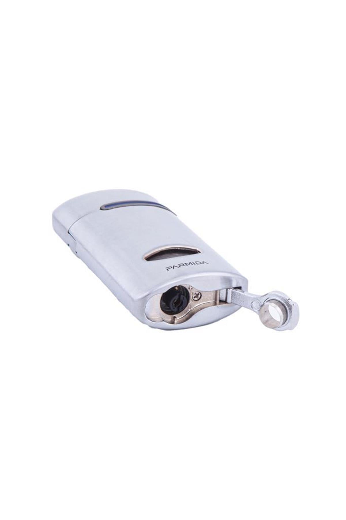 TR5862,Parmida 3 Torch Gümüş Puro Çakmağı