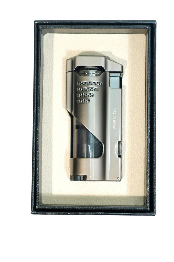 TR9485,Parmida 3 Torch Pürmüz Delicili Gunmetal Metal Puro Çakmağı