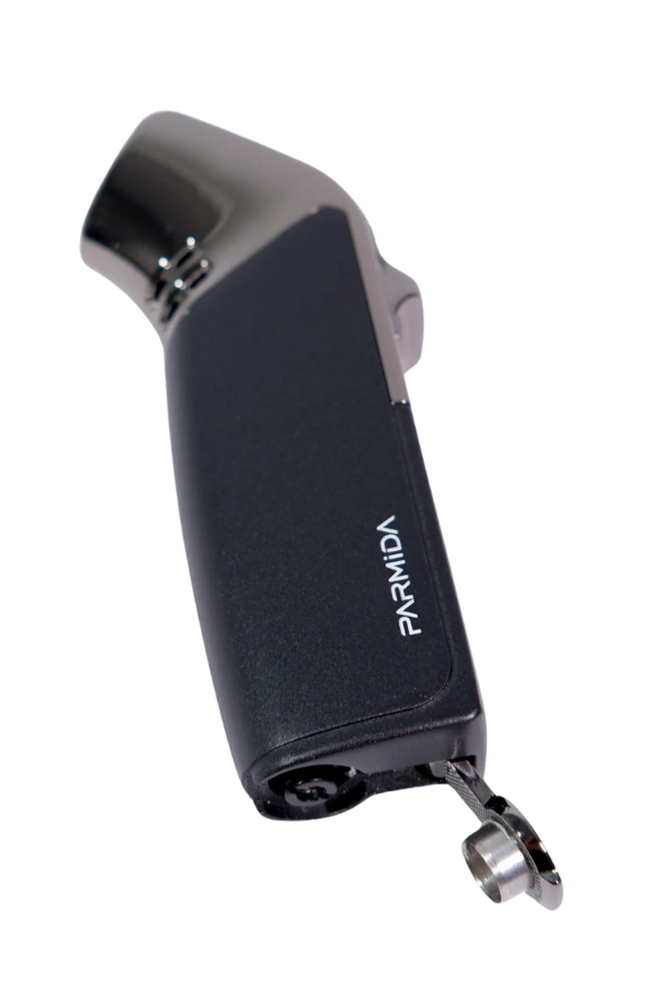 TR9202,Parmida 3 Torch Pürmüz Siyah Metal Puro Çakmağı