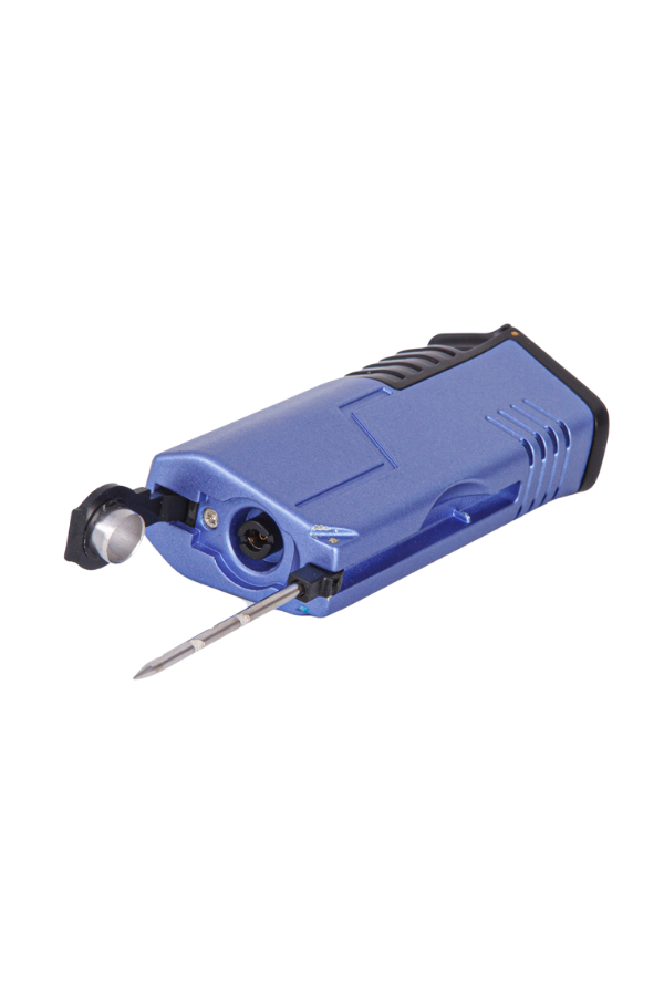 TR7861,Parmida 3 Torch Pürmüz Mor-Siyah Metal Puro Çakmağı