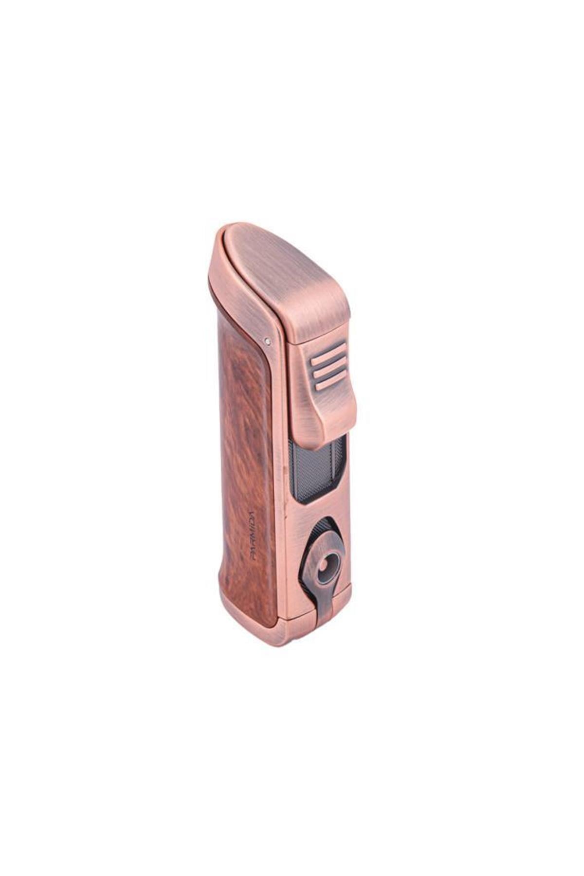 TR5929,Parmida 3 Torch Ahşap Desenli Puro Çakmağı