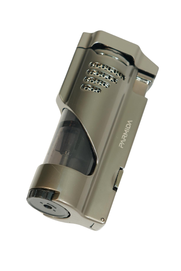 TR9485,Parmida 3 Torch Pürmüz Delicili Gunmetal Metal Puro Çakmağı