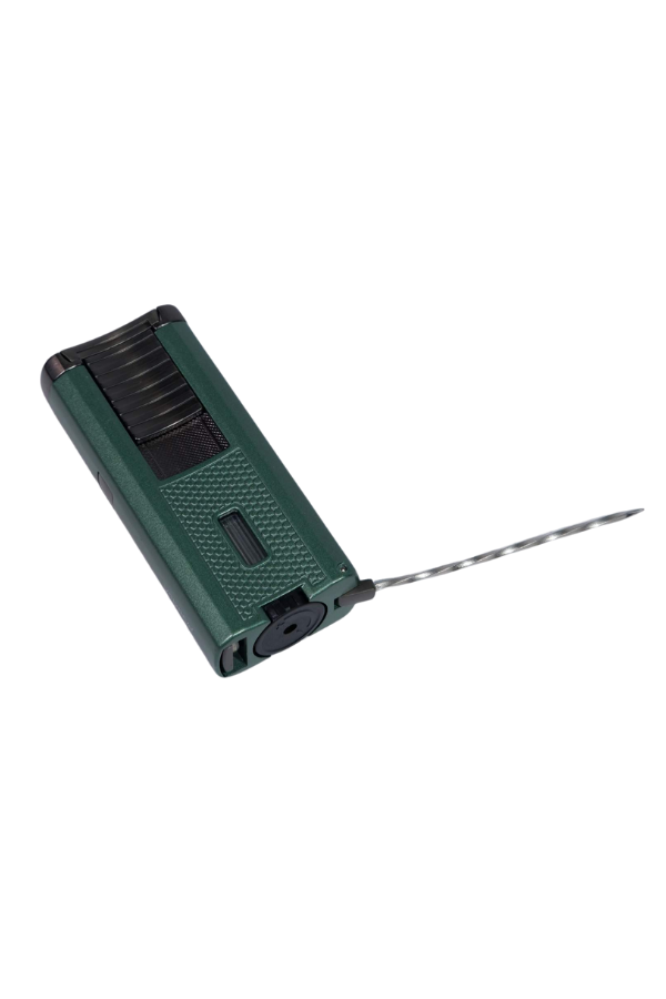 TR9038,Parmida 3 Torch Pürmüz Yeşil Puro Çakmağı