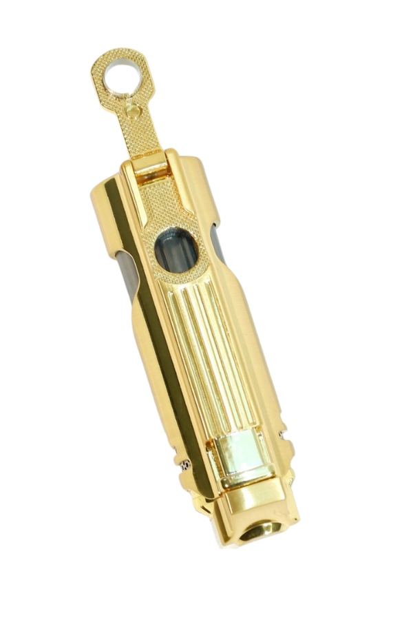 TR9484,Parmida 3 Torch Pürmüz Delicili Gold Metal Puro Çakmağı