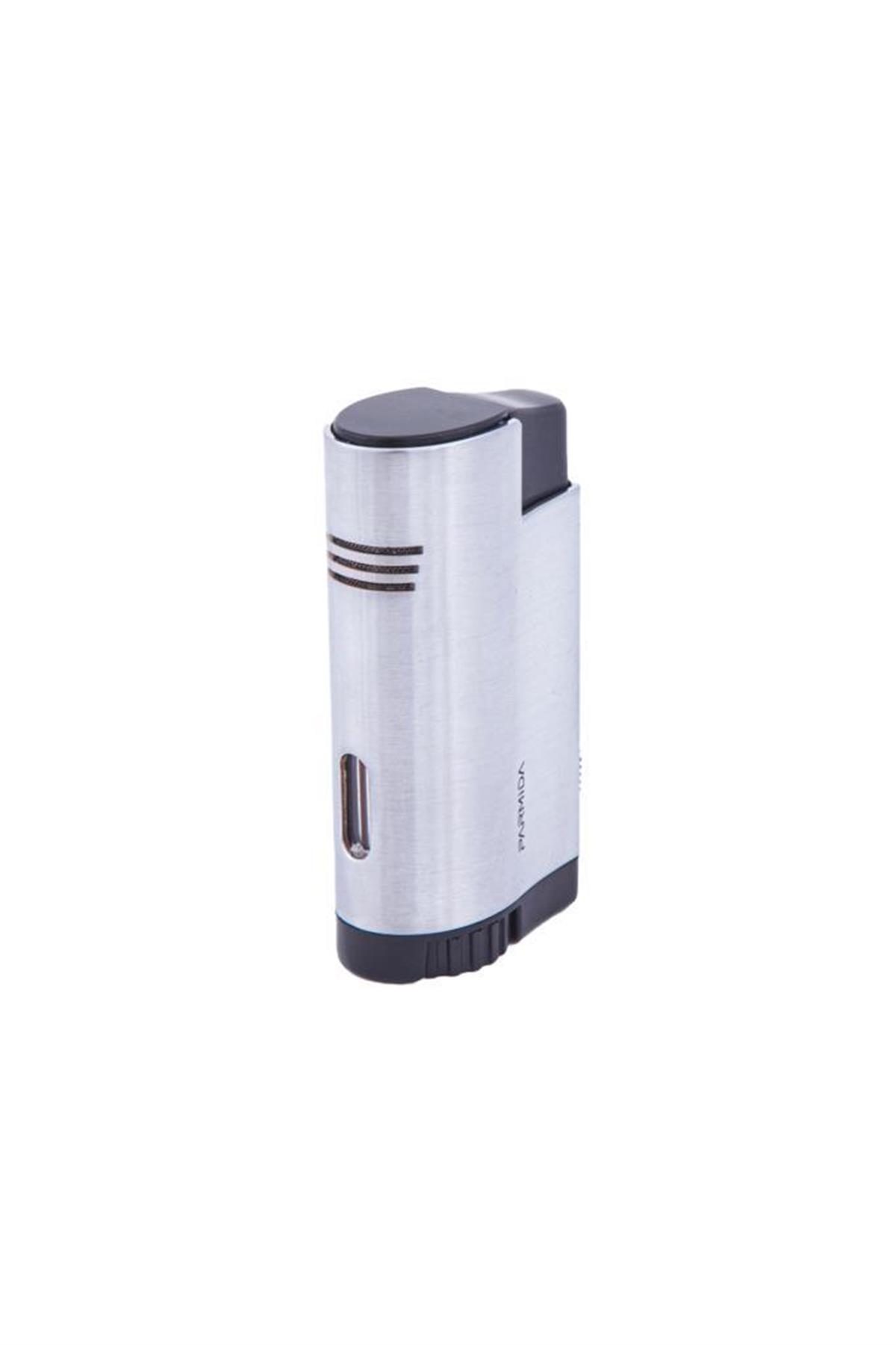 TR5856,Parmida 3 Torch Gümüş Puro Çakmağı
