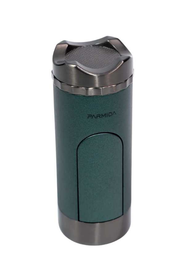 TR8923,Parmida 3 Torch Pürmüz Yeşil Masa Tipi Puro Çakmağı