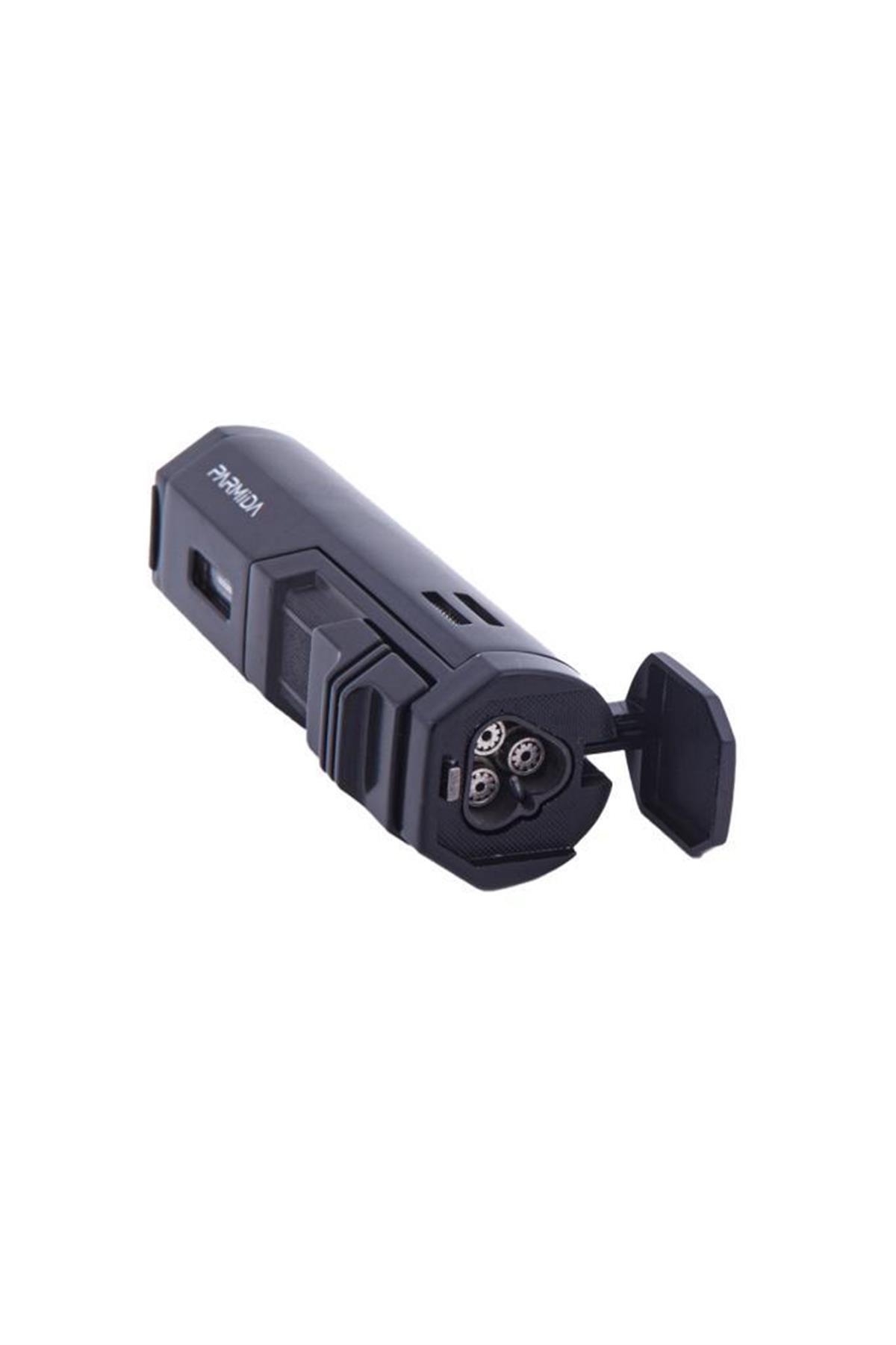TR5838,Parmida 3 Torch Siyah Puro Çakmağı