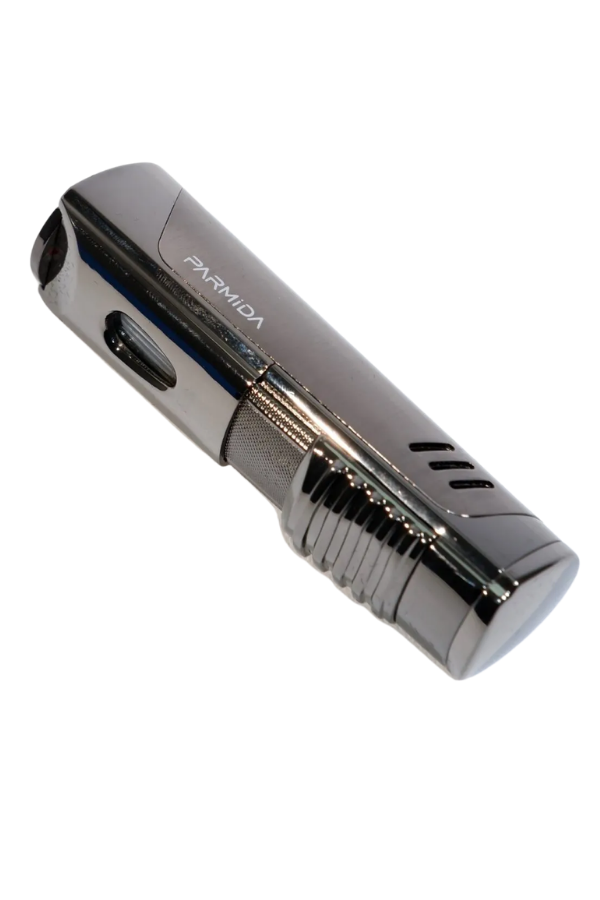TR10036,Parmida Üç Torch Pürmüz Gunmetal Delicili Metal Puro Çakmağı