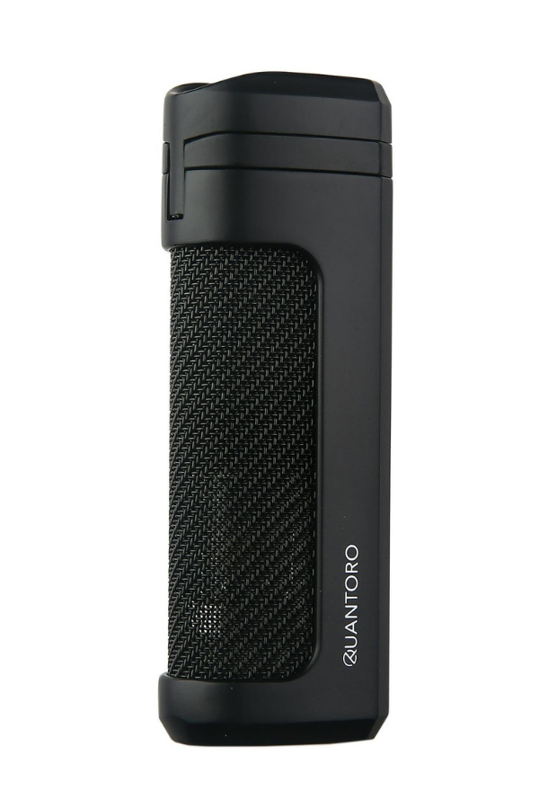 TRZ1040,Quantoro 3 Torch Pürmüz Siyah Metal Puro Çakmağı
