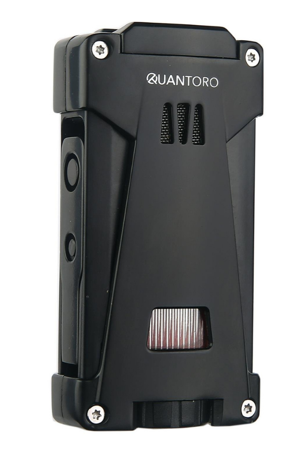TRZ1048,Quantoro 3 Torch Pürmüz Siyah Metal Puro Çakmağı