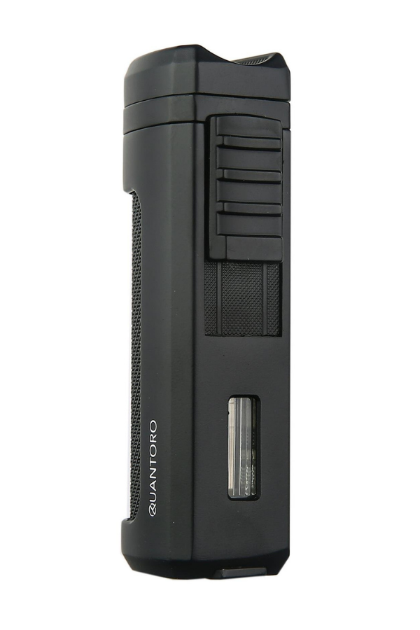 TRZ1040,Quantoro 3 Torch Pürmüz Siyah Metal Puro Çakmağı