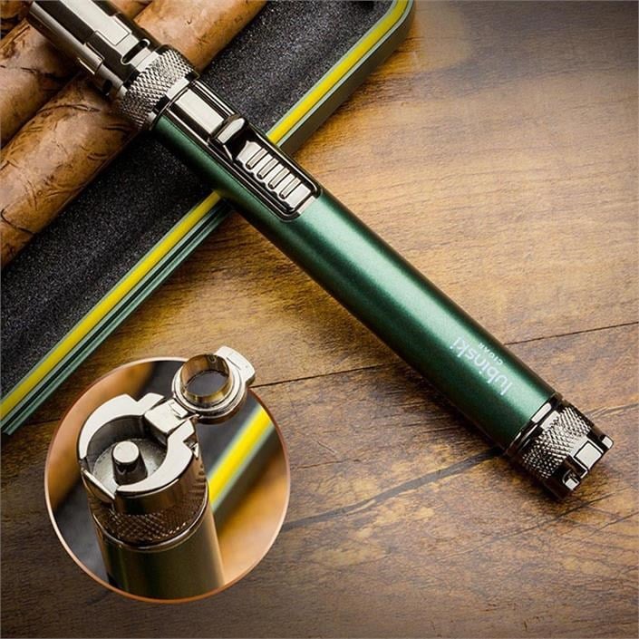 LB-727,Lubinski Yeni Seri Cuban Design Üçlü Puro Seti Çakmak+Kesici+Küllük